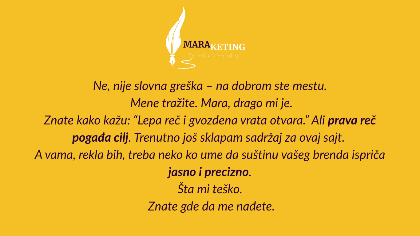 Maraketing - content writing i storytelling